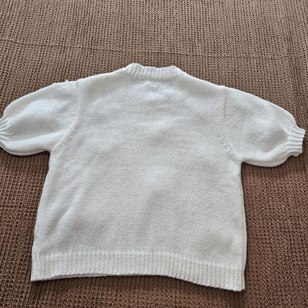 BiBi Bow Detail Puff Sleeve Sweater. Sz Medium, NWTs - Picture 14 of 14